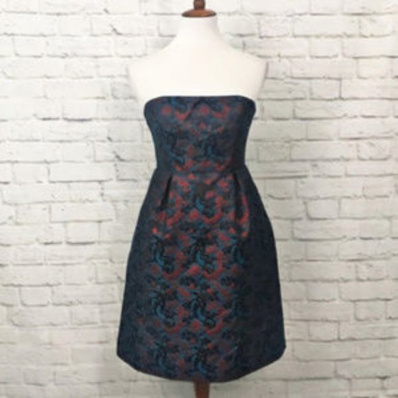 Anthropologie Leifnotes Paprika Brocade Dress 4 - Picture 2 of 8